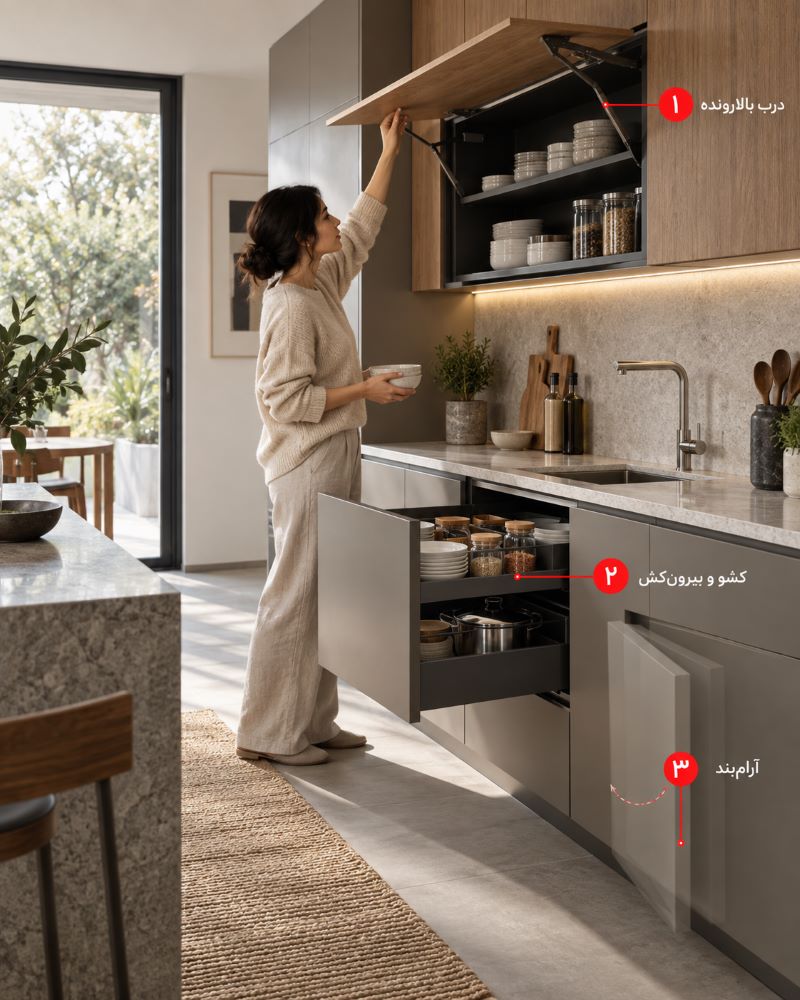 آشپزخانه ارگونومیک: چه نکاتی را باید در طراحی کابینت در نظر بگیرید